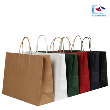 custom promotional white craft packaging plastic gift bags